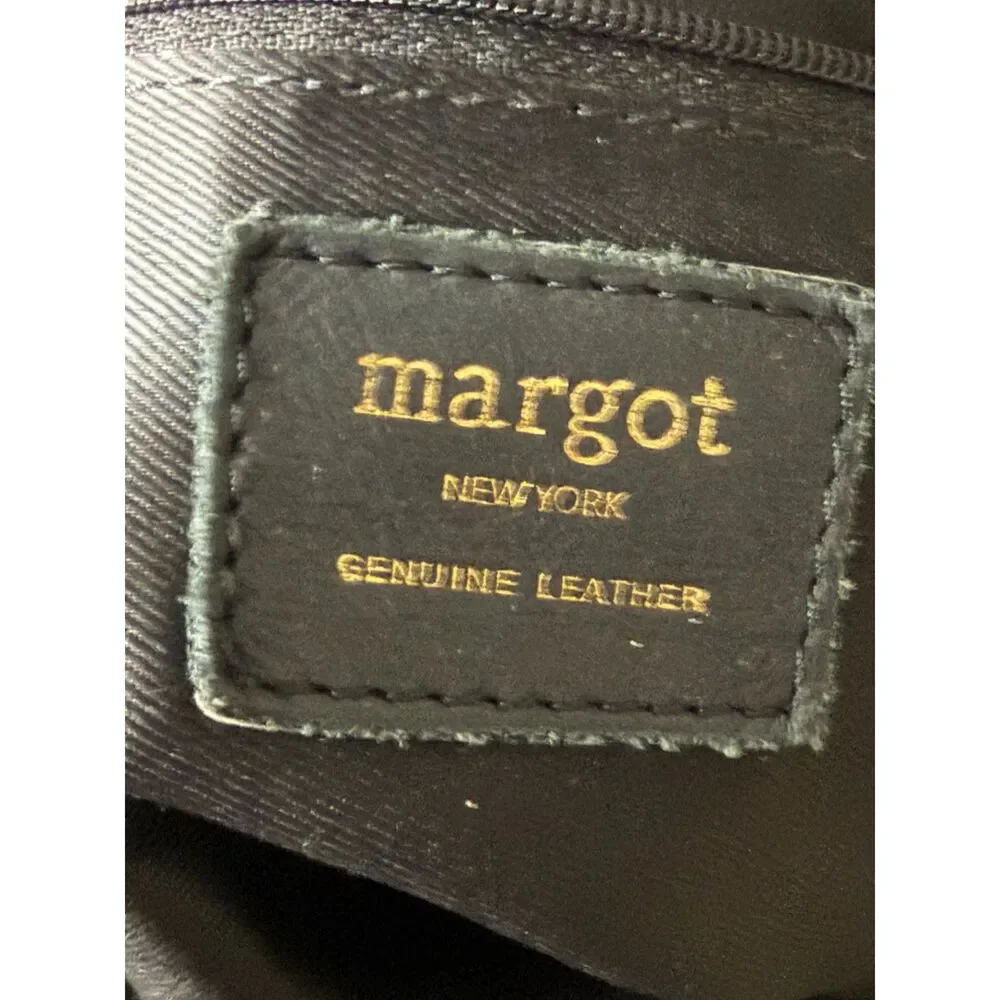 Margot Black Leather Backpack Casual Classic Travel Zip Pocket Casual Bag